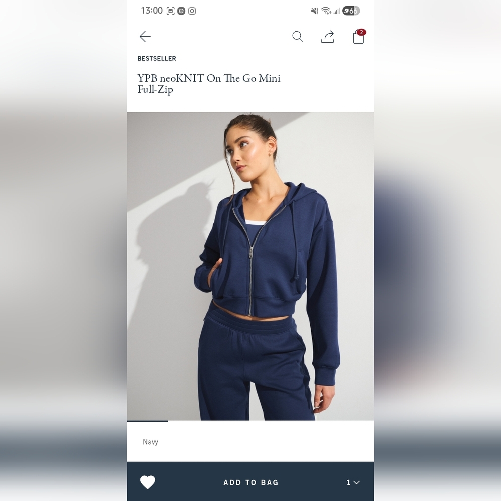 neoKNIT On The Go Mini Full-Zip Hoodie - Navy